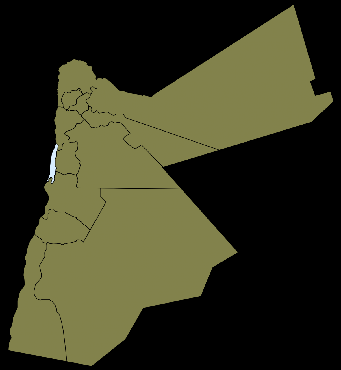 خريطة الأردن الصماء