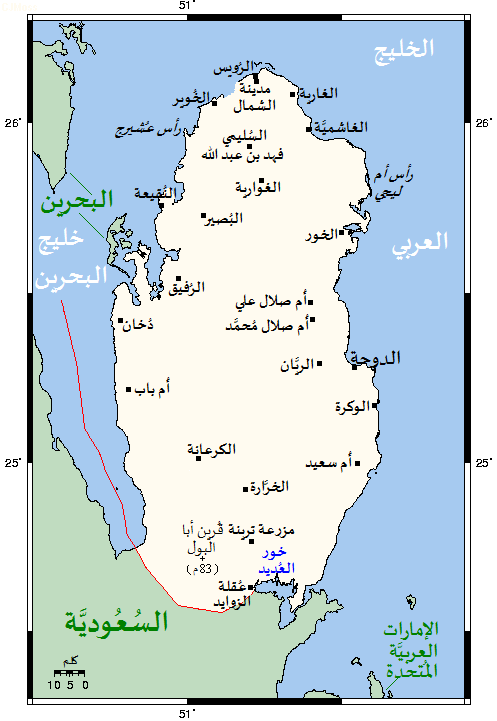 خريطة البحرين بالعربي