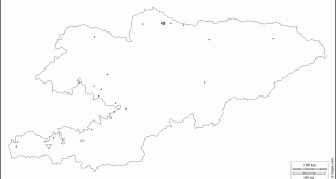 خريطة قيرغيزستان الصماء