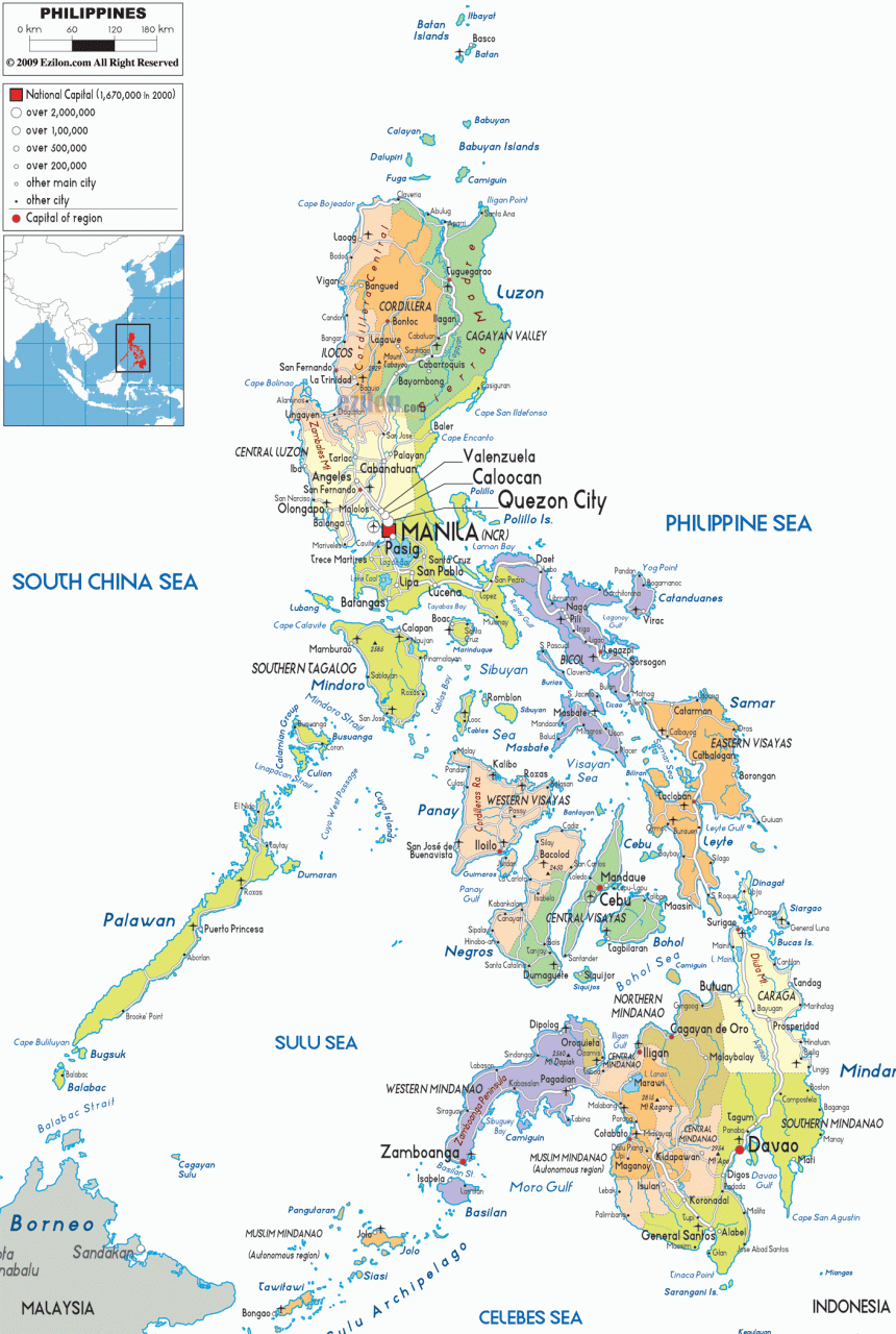 خريطة الفلبين السُكانية