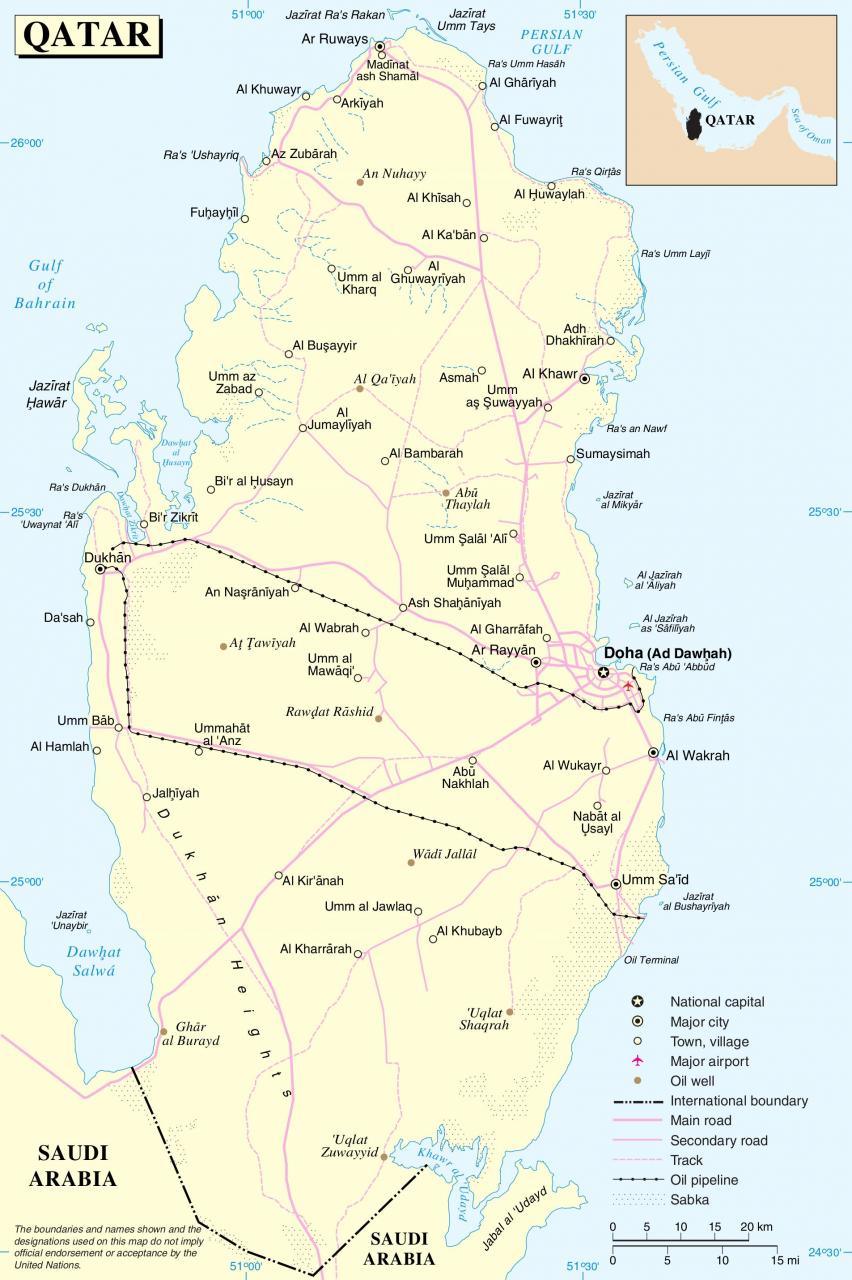 خريطة قطر التفصيلية