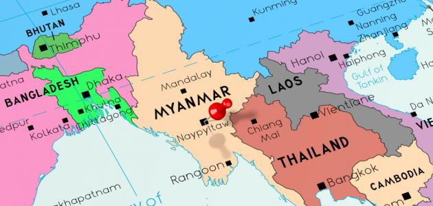 خريطة ميانمار الصماء