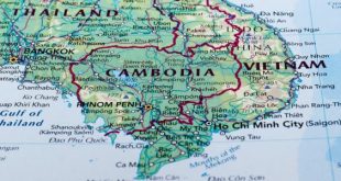خريطة كمبوديا الحدودية