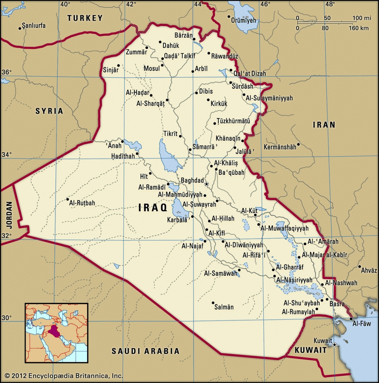 الفرق بين خريطة العراق القديمة والجديدة